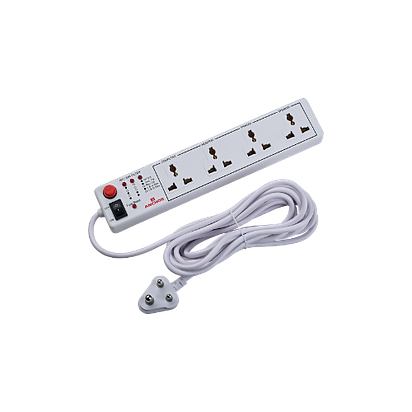 Anchor 6A Spike Guard Extension Board 4 Universal Socket 1 Switch