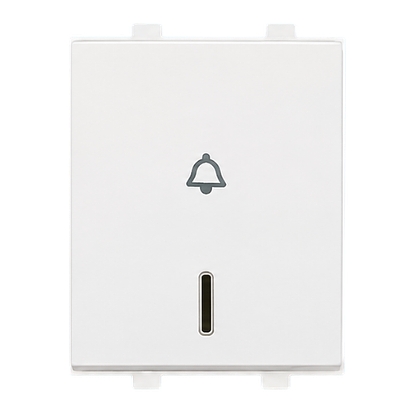 Anchor Penta 6A Bell Push With Neon Electrical Modular Switch (White, 65066, 2 Module)