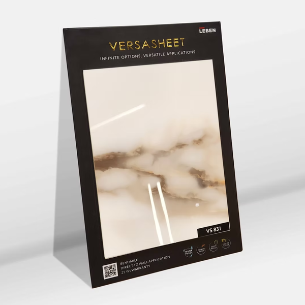 Versasheet Book Match Marble Sheet - Symmetric Marble Look (Per Sqft)