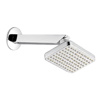 Bend Overhead Shower With SS Arm (3x5 Inch)