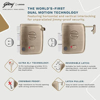 Godrej Centaur Ultra+ 1CK Latchbolt Lock Delhi | ₹3,926