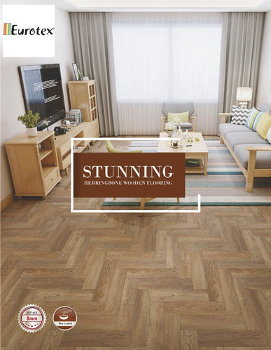 Eurotex Herringbone 8mm Laminate Flooring Delhi | ₹4,150