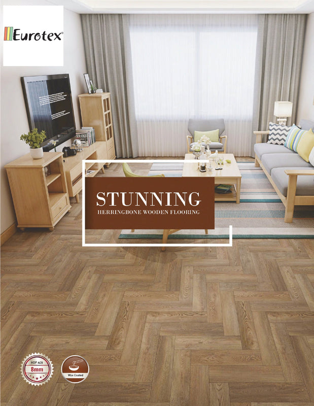Eurotex Herringbone 8mm Laminate Flooring Delhi | ₹4,150