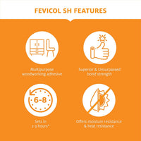 Fevicol SH Woodworking Adhesive - Strong Wood Glue, Sets in 2-3 Hours
