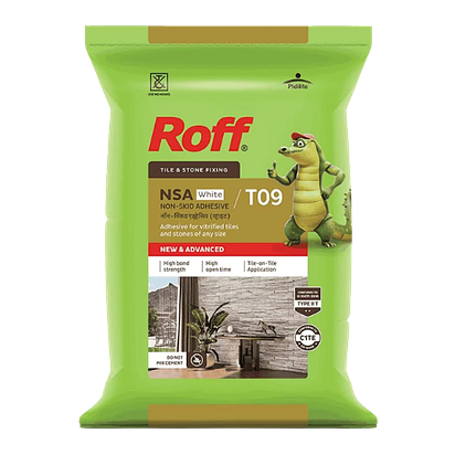 Roff T09 None Skid (NSA) Tile Adhesive (20 kg, White)